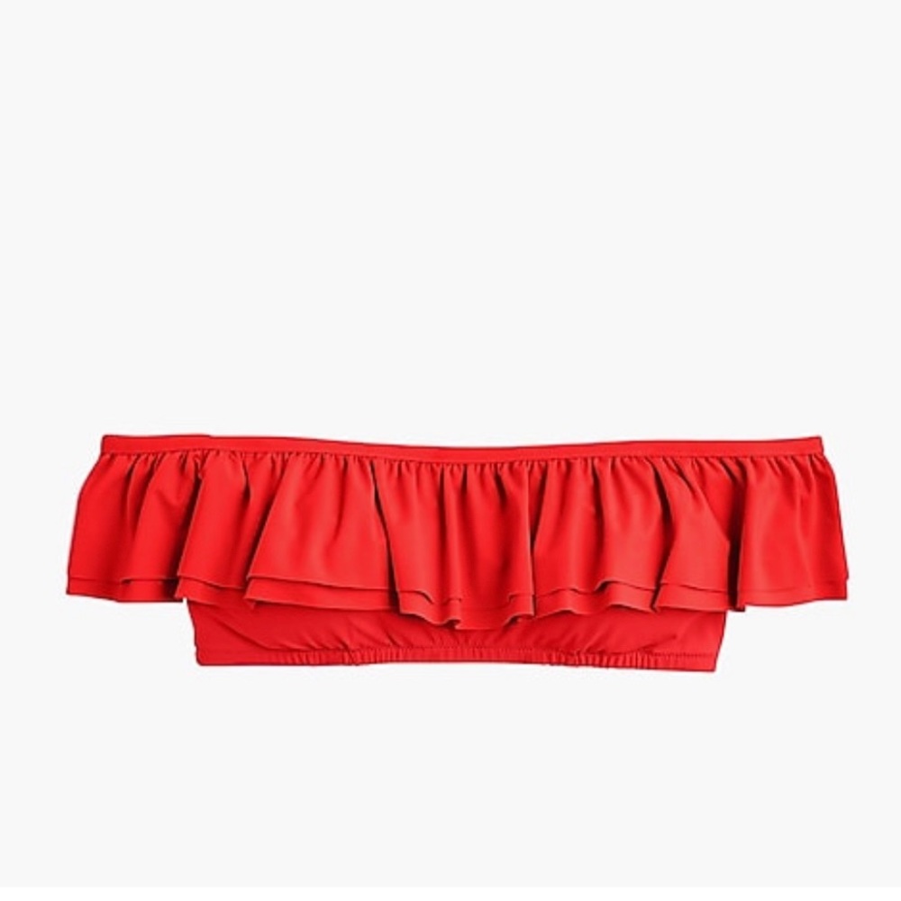 J. Crew Ruffle off-the-Shoulder bikini top